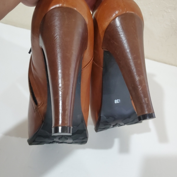 Cecil Leather Brown and Tan Ankle Boots Size 8 - Picture 10 of 10